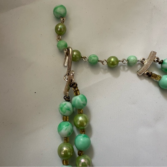 🩵✨ Vintage Blue Green Turquoise Beaded Necklace ✨🩵 - Picture 3 of 6